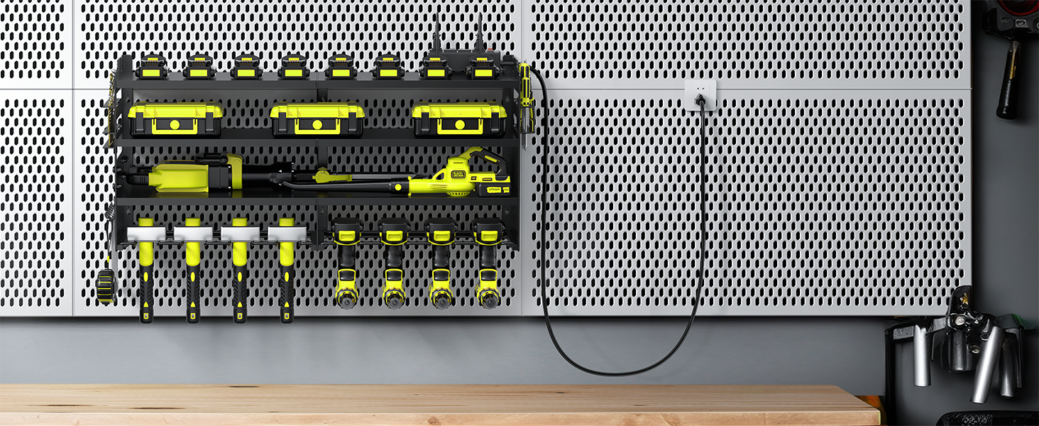 Power Tool Organizer Charging Station