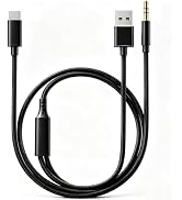 SLINYA USB-C to 3.5mm Car Stereo AUX Cable 2 in 1 Audio &amp; USB Charging Cord | 4FT Braided Type C ...