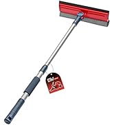 DSV Standard Professional Window Squeegee | 2-in-1 Window Cleaner Sponge and Soft Rubber Strip wi...