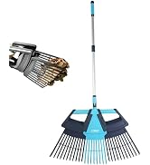 CYRUS 3-in-1 Garden Leaf Rake, 30 Tines Rakes for Leaves,Lawn for Leaves and Grass Rakes for Yard...