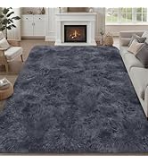 8x10 Area Rugs for Living Room Bedroom: Ultra Soft Fluffy Shag Rug Upgrade Non-Slip Non-Shedding ...
