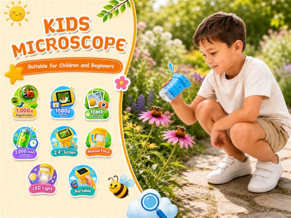 1000X Kids Digital Handheld Microscope