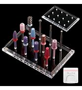 MelodySusie Nail Drill Bits Holder with 12 Holes, Visible Sturdy and Compatible with 3/32" Acryli...