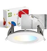 ASD LED Recessed Lighting 4 Inch, Round Commercial Downlight, Mini Panel with Baffle Trim, 4