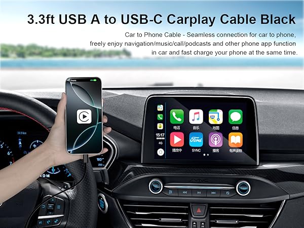 usb c carplay cable
