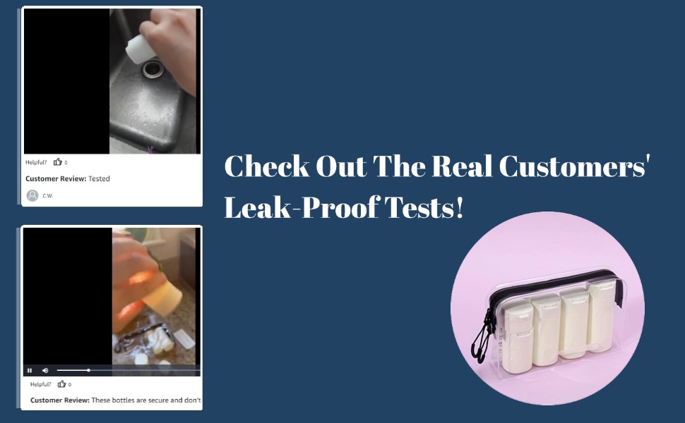 TSA-Approved Leak Proof Travel Bottles Toiletry Containers Set Travel Essentials Travel Size