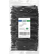 HS Durable Plastic Zip Ties 4 Inch (Bulk-1000 Pack) Small Tie Wraps Thin 18 Lbs Self-Locking Nylo...