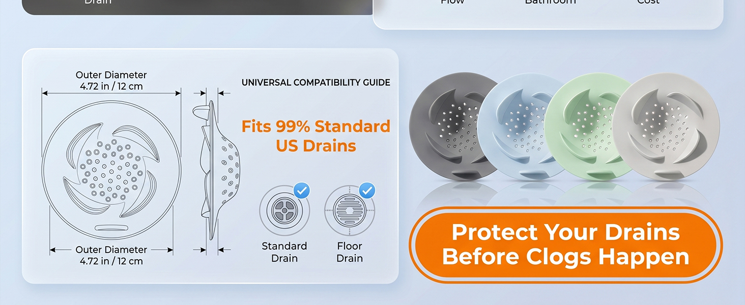 4 Pack Sink Drain Strainer Set