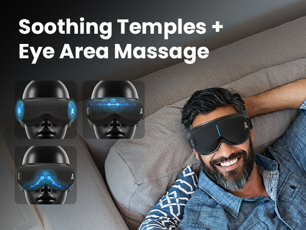 eye massager with heat and cooling eye mask for dry eye headaches migraine relief
