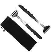 2 Pack Portable Extendable Back Scratcher, Metal Stainless Steel Telescoping Back Scratcher Tool ...