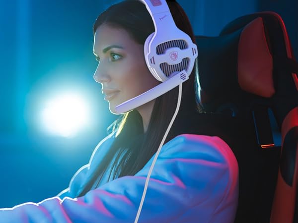 pink gaming headphones