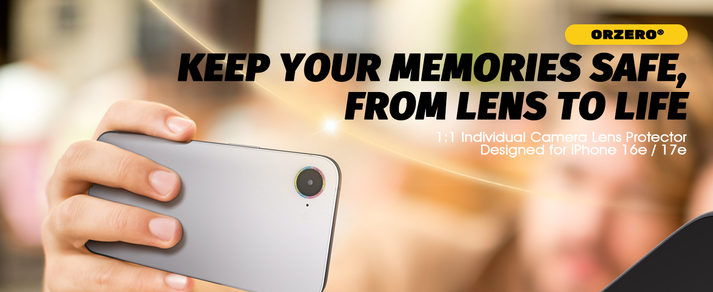 Text reads: 'KEEP YOUR MEMORIES SAFE, FROM LENS TO LIFE'. Marketing image showing photography equipment and storage devices.