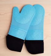 BPA-Free Soft Silicone Oven Mitts - Ultra Heat Resistant Oven Mitts with Thick Cotton Liner - Ext...