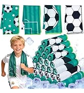 MENOLY 32 Packs Soccer Cooling Towels Bulk 40 x 12 Inch Sport Cooling Towels for Neck and Face Mi...
