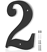 House Numbers 2, Emotionlite House Address Numbers, Black Large Modern House Numbers for Outside,...