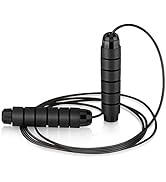 Jump Rope Tangle-Free Adjustable Skipping Rope with Ball Bearings Rapid Speed Jumping Cable for E...
