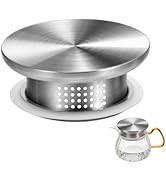 Housoutil Stainless Steel Carafe Lid Replacement for Glass Water Pitcher Leak-Resistant Cover wit...