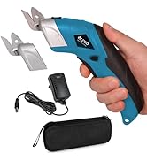 VLOXO Cordless Electric Scissors with 2 Blades Rechargeable Powerful Shears Cutting Tool for Fabr...