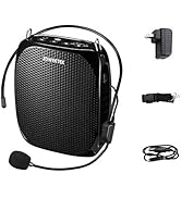 ZOWEETEK ZW-Z258 Portable Rechargeable Mini Voice Amplifier for Teachers withwired Microphone Hea...