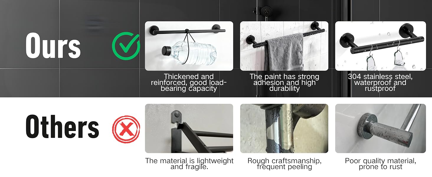 The bathroom towel holder has excellent load-bearing capacity
