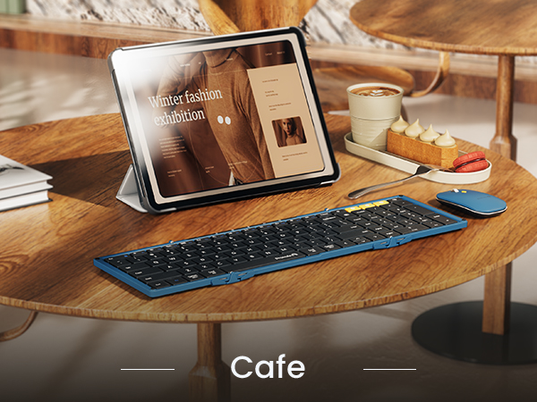 XKM01 Foldable Keybord and Mouse Blue