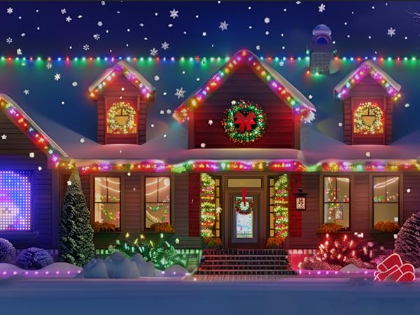 christmas curtain lights