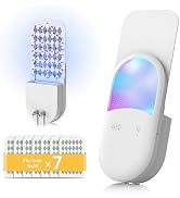 Cozlite Upgraded Fly Trap Indoor, 8-Color RGB Ambient Nightlight - Light Sensor Gnat Traps for Ho...