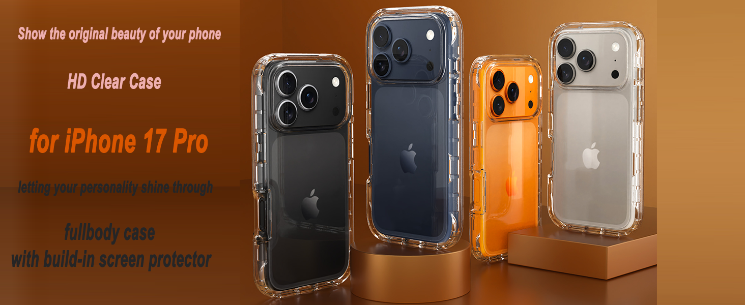 IDweel for iPhone 17 Pro Max Case with Build in Screen Protector