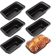 QTLCOHD 6 Pack 8" x 4" Bread Loaf Pans, Non stick Carbon Steel Bread Pans for Baking Homemade Bread