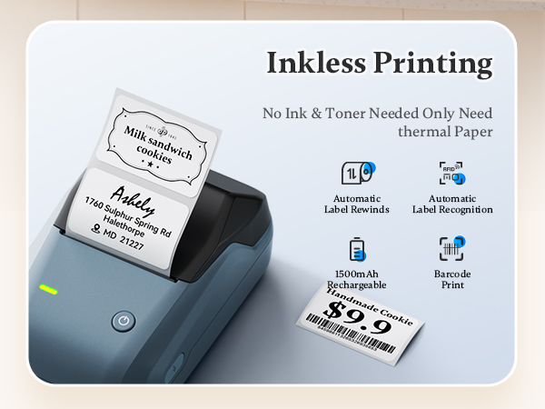 NIIMBOT inkless Barcode label Printer