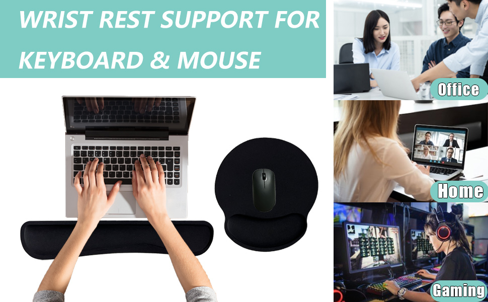 Keyboard Wrist Rest Pad Mouse Pad with Wrist Support