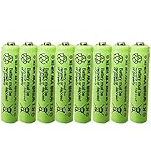 GSUIVEER Rechargeable Solar Light Batteries AAA NiMh 600mAh 1.2V for Outdoor Garden Lights (8 Pack)