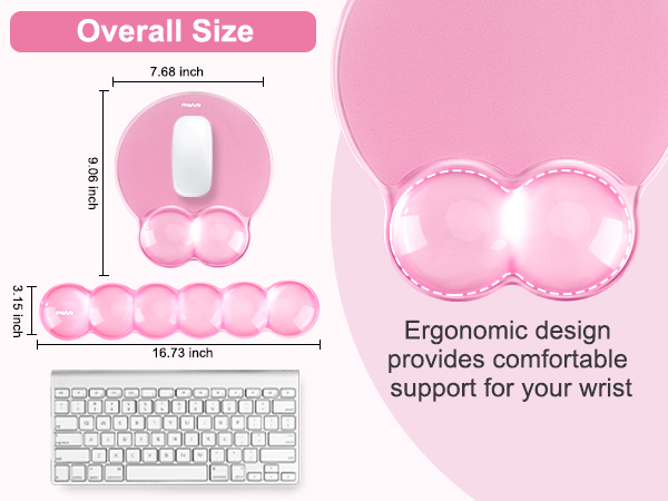 Ergonomic Mouse Pad and Keyboard Wrist Rest