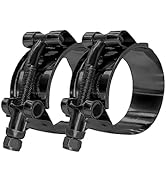 BOTTEN 2pcs 1.75" Stainless Steel T-Bolt Hose Clamps - Clamp Range 51-59mm for 1.75 Hose ID (Blac...