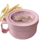 MUUBOOX Wheat Straw Microwave Ramen Bowl Set Noodle Bowls,Microwave Safe Instant Noodles Soup Bow...