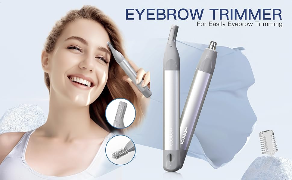 eyebrow trimmer for women and men, with a double-sided comb
