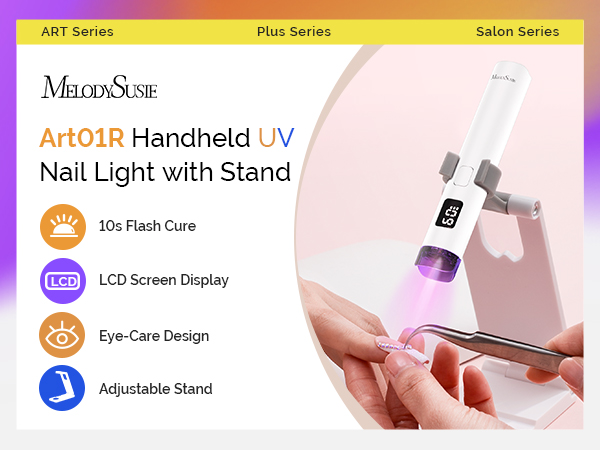 Handheld UV Light for Gel Nails with Stand