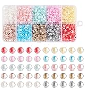 Sparkeads 1420 Pcs 4.5mm Glass Seed Beads Bulk Inside Colours Faceted Bicone Beads Assorted Cryst...