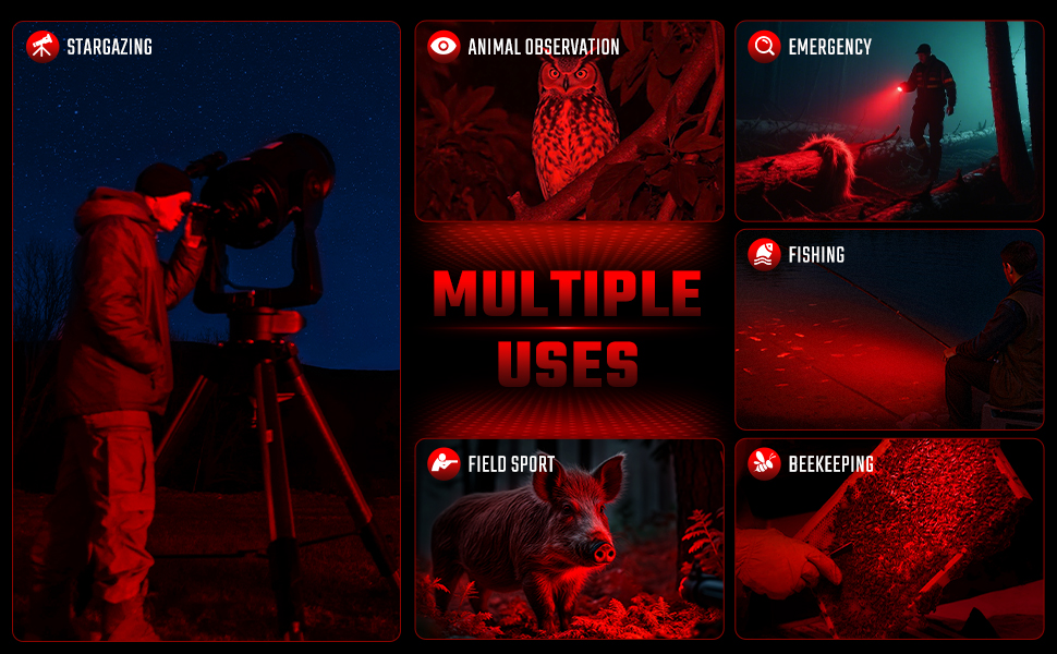red LED flashlight