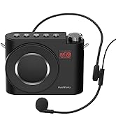 20W Voice Amplifier Portable Microphone - HaoWorks Wired Headset with Speaker Personal Microphone...
