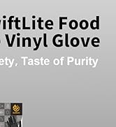 SWIFTLITE Disposable Vinyl Gloves, 100-Count Food Safe Gloves, Latex-Free Powder-Free Black Plast...