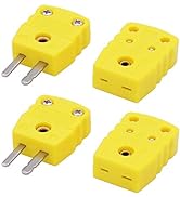 Twidec/2 Pair K Type Male Female Thermocouple Plug Adapter Cable Wire Connector