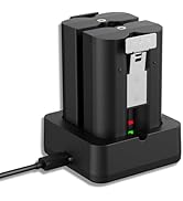 2-Pack Replacement Battery for Ring Doorbell - 7200mAh Rechargeable Camera Batteries with Charger...