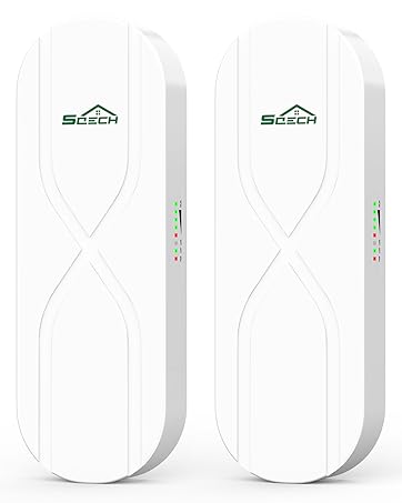 Wireless Bridge,SQECH WB503X-S Point to Point Wireless Bridge with 100/100Mbps LAN Ports