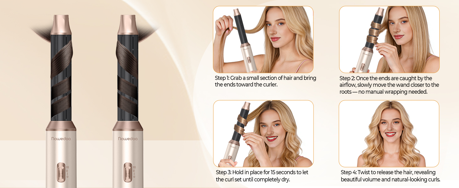 USE THE AUTO CURLING WAND
