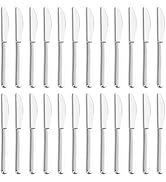 Gymdin 24 Pieces Knives Set - 9 Inches Dinner Knives, Butter Knife, Food Grade Stainless Steel Ta...