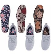 LMHCISO Washable Barefoot Shoe Insert Sockless Shoe Liner Thin Shoe Inserts for Women 3 Pairs No ...