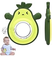 Baby Rattles Teething Toy for Babies 0-6 Months, Avocado Design BPA Free, Teething Relief for Inf...