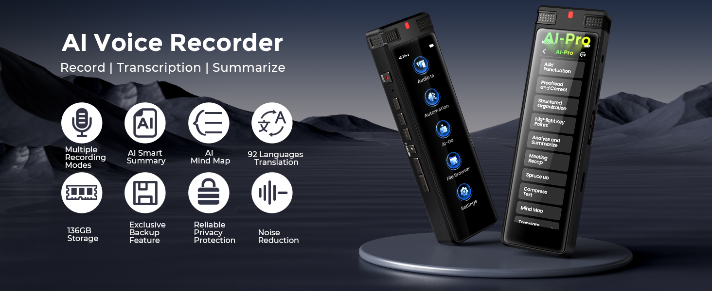 SR1 AI Voice Recorder
