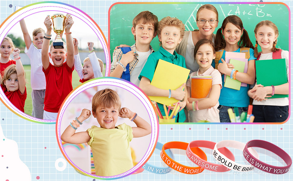 JUNEBRUSHS Wristbands Silicone Bracelets 